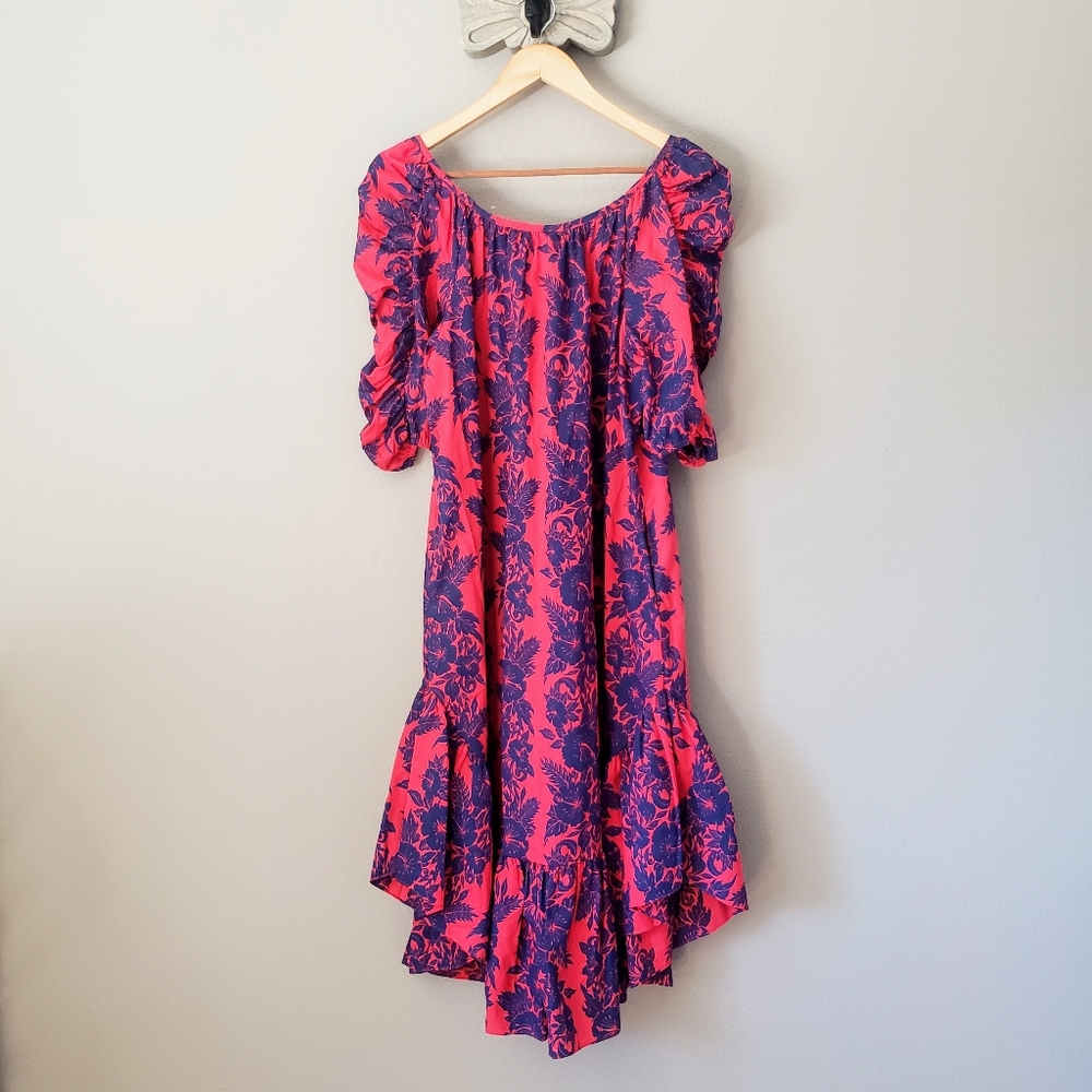 Vintage 80s Hilo Hattie Floral Muumuu
